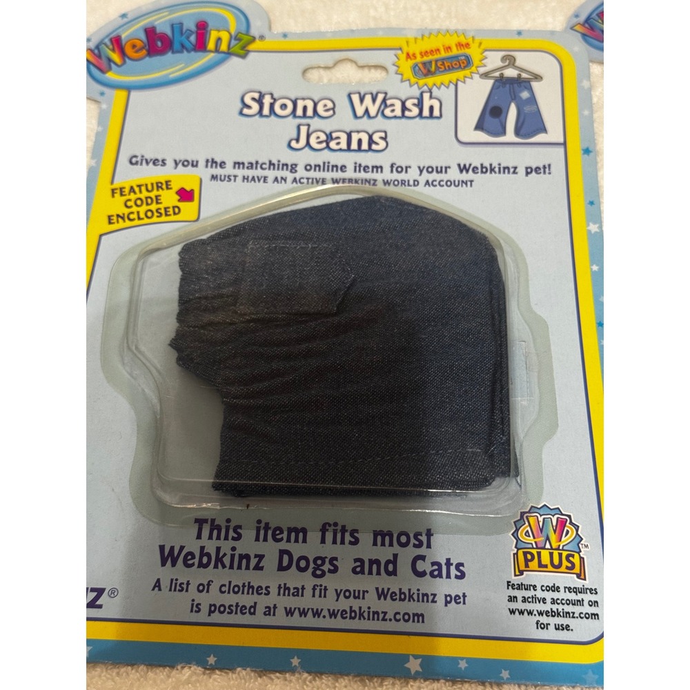 Webkinz Ganz Pet Clothing Lot Argyle Sweater Stone Wash Jeans Witch Costume NIP - Picture 3 of 4